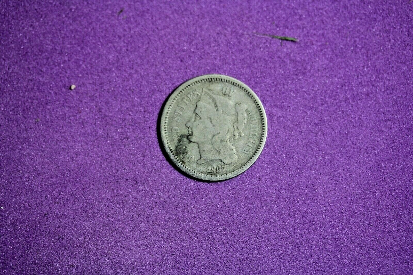 Estate Find 1867 - Three Cent Nickel!!  #K2277