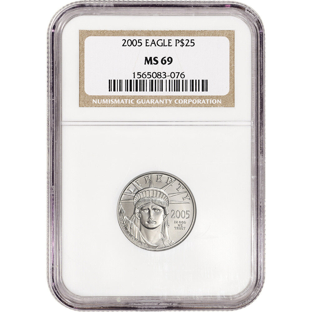 2005 American Platinum Eagle 1/4 oz $25 - NGC MS69