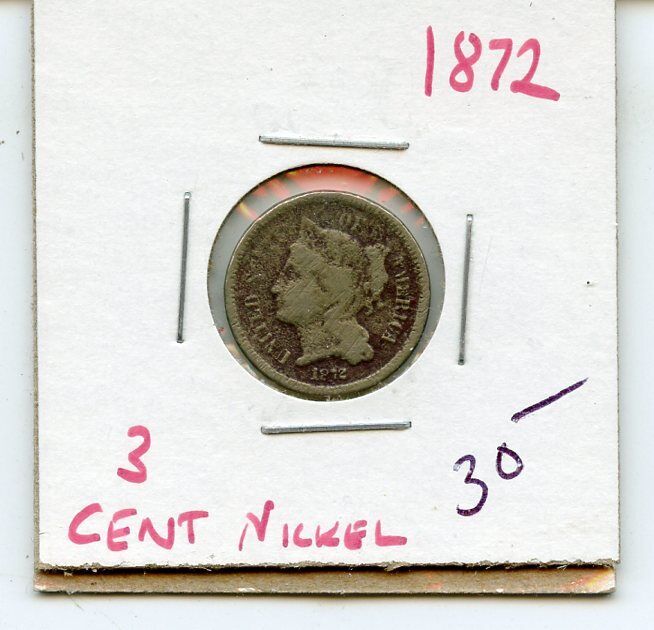 1872 Three Cent Nickel - CC631