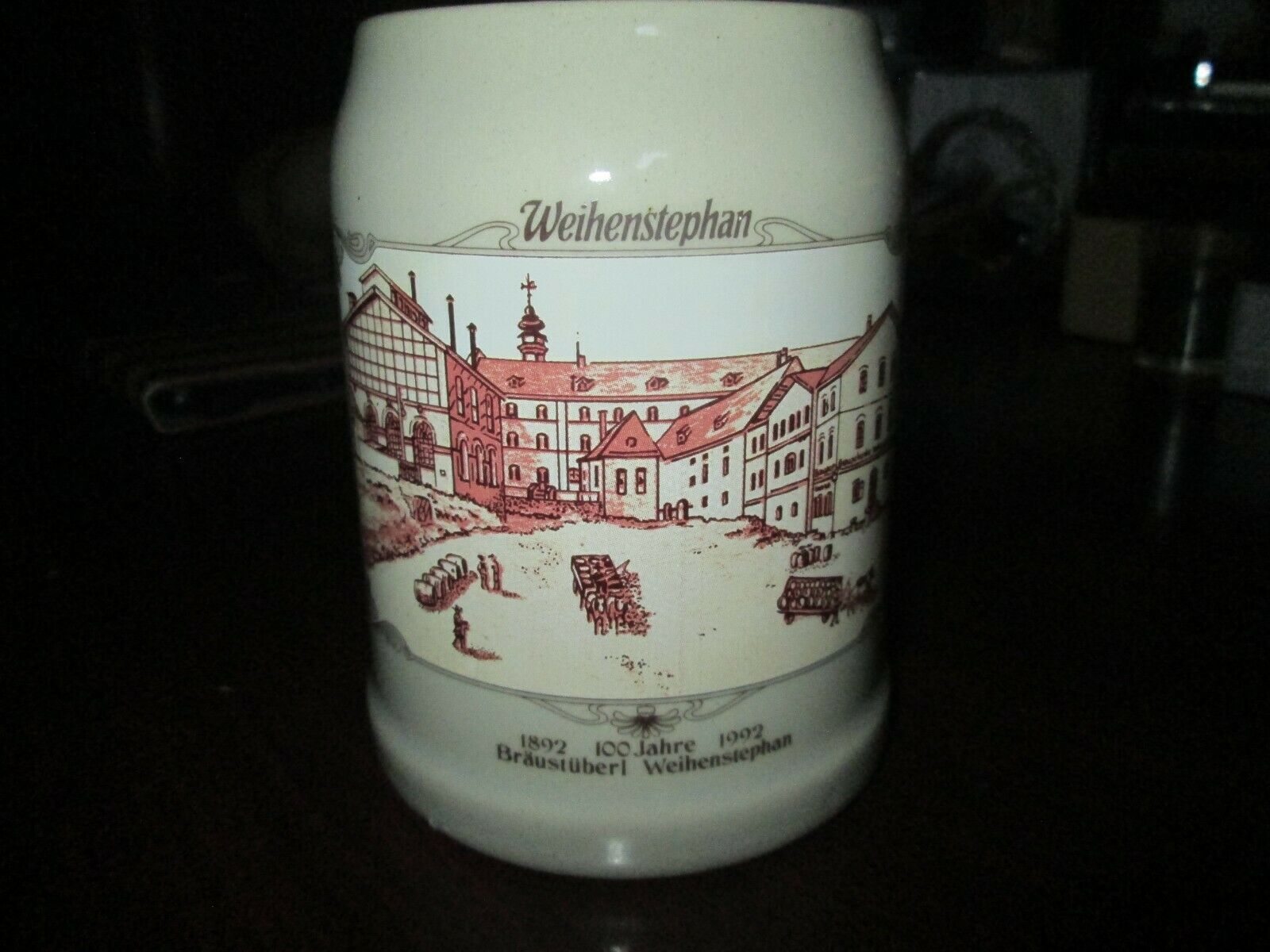 0.5l Weihenstephan German Beer Mug - Vintage - 1892 100 Jahre 1992 Braustuberl