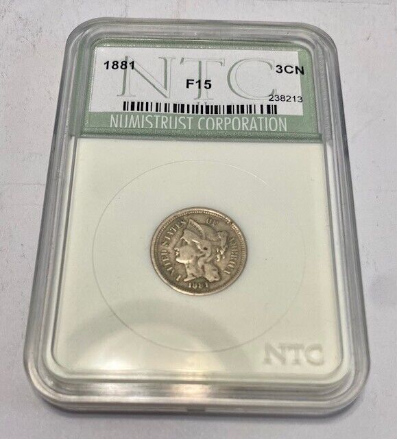 1881 United States OF AMERICA Three-Cent Nickel